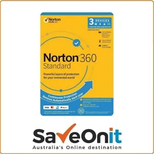 Norton 360 Standard 3 devices 1 Year digital Email License Key - Picture 1 of 1