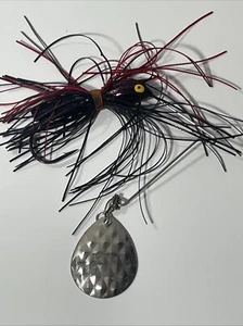 Spinner Bait King Brand Vibration Flasher Vintage Schwarz Rot Silber - Bild 1 von 5
