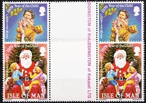 ISLE OF MAN . 1979 Christmas GUTTER PAIRS (156-157) . Mint Never Hinged - Picture 1 of 1