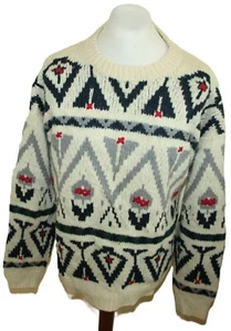 DICKE HERREN TARGET ETHNO NORWEGER STRICK WOLLE Pullover , EHER Gr L/ 54 - Bild 1 von 7