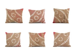 Suzani Pillow Cover Uzbek SET of 6 pcs 14.96" x 17.32" FREE Fast Shipment 09701 - Picture 1 of 12