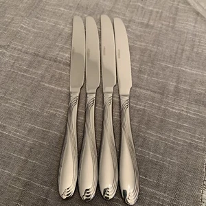 Oneida Camber Cresta Dinner Knives 8 7/8" Solid Windswept Scroll Set Of 4 - Picture 1 of 7