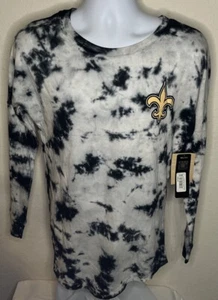 NFL Team Apparel Saints Blue Tie Dye Long Sleeve Shirt Size Small. NWT - Picture 1 of 5