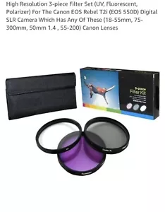 3-pack Of Camera Lens Filters - Picture 1 of 5