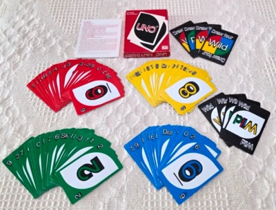 1979 Vintage Uno Card Game COMPLETE International Games Inc Box Instructions - Image 1 of 4