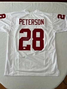 Von Adrian Peterson signiertes weißes Oklahoma Sooners Trikot XL - Bild 1 von 4