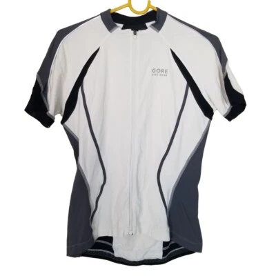 Gore Bike Wear Womens M White/Gray Short Sleeves Full Zip Bike Cycling Jersey - Image 1 of 4