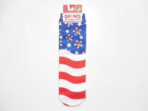 Buc-ee's Unisex American Flag Kids Crew Socks Novelty Souvenir Patriotic Beaver - Picture 1 of 2