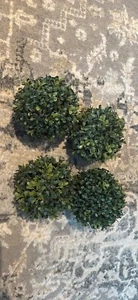 Lot 4 Artificial Boxwood Topiary Ball Faux Decor 6” Indoor Outdoor Lightweight - Picture 1 of 3