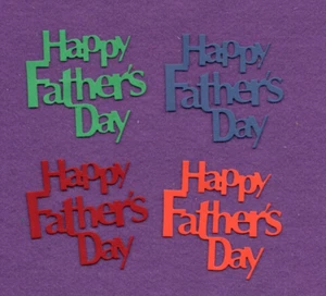 HAPPY FATHERS DAY # 6 die cuts scrapbook cards - Picture 1 of 1