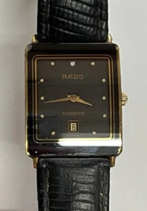 Ladies Rado Florence Quartz Watch Black Dial 160.3605.2N Running - Picture 1 of 3