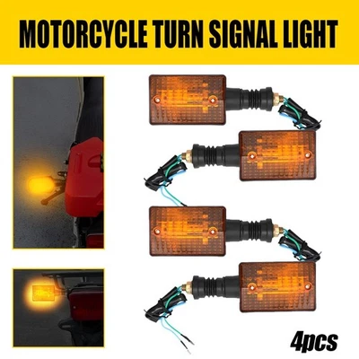 4PCS Turn Signal Lights Lamp For 1982- 2000 Yamaha XT350 XT250 XT550 XT600 FZ750 - Image 1 of 4