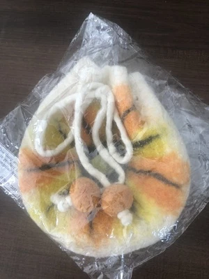 Ручной работы 100% шерсти войлок мешок монета сумочки бумажник цветочный шнурок закрыть винтажный новый - Изображение 1 из 4