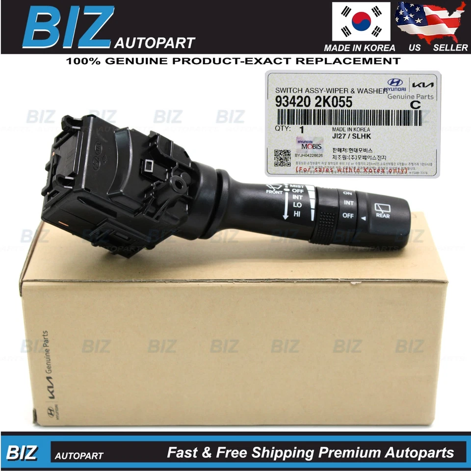 Genuine Windshield Wiper Washer Switch for 2014-2017 Kia Sportage 93420-2K055 Foto 1 de 4