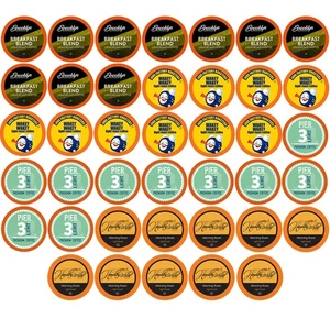 40 Count Light Roast Coffee Pods, K Cup 2.0 Compatible, Assorted Sampler Pack - Picture 1 of 5