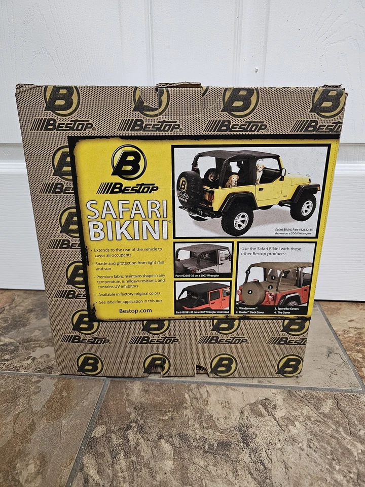 52529-37 Bestop сафари верх для Jeep Wrangler 1992-1995 новый из старых запасов специи бикини мягкий верх - Изображение 1 из 4