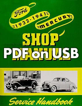 Ford Shop Manual pdf en USB 1932-1941 camioneta Lincon-Zephyr Mercury Service Foto 1 de 4