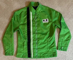 Vintage Kawasaki Green Nylon Womens Full Zip Jacket Size L - Picture 1 of 6