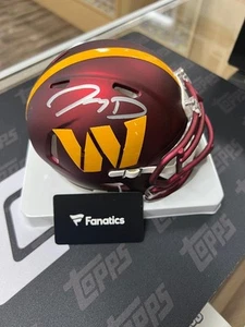 Minicasco Fanatics Auténtico Jayden Daniels Autógrafo Washington Commanders - Imagen 1 de 3