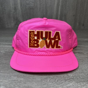 Cappello Berretto Vintage Kodak Hula Bowl The Game Back NCAA Sport Cap Rosa Mai Indossato - Foto 1 di 13