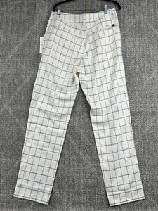 STUDENTI Golf Club bianchi pantaloni a quadri TG 34 PGA pantaloni street wear nerdcore - Foto 1 di 6