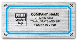 500 Large Chrome Poly Address Labels, NEBS/Deluxe # 1510-1 - Picture 1 of 1