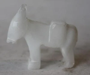 Figura Burro Burro Burro Burro Tallada a Mano Piedra de Ónix Blanco Excelente Coleccionable LINDA 2 - Imagen 1 de 1