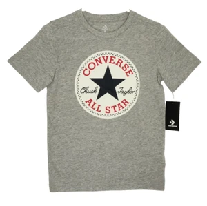 Kid's Converse Chuck Taylor All Star T-Shirt Size Medium (10-12Yrs) in Gray NWT - Picture 1 of 12