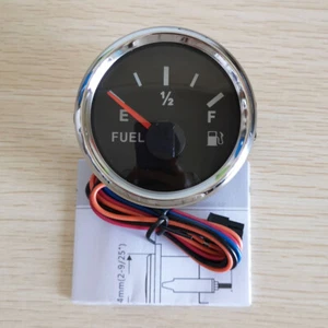 52MM 2-1/16" Black Fuel Level Gauge 0-30 ohms 9-32V For Car Truck Boat Golf Cart - Bild 1 von 8