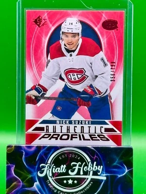 2020-21 SP Retail - Authentic Profiles Nick Suzuki #AP-10 Red /799 - Image 1 of 2