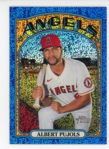 2021 Topps Heritage  ALBERT PUJOLS BLUE SPARKLE CHROME ANGELS