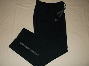 UNDER ARMOUR HEAT GEAR BLACK MESHED LINED ATHELTIC PANTS MENS MEDIUM EXCELLENT