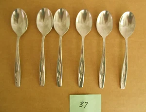 International Rogers Whispering Leaves Autumn Leaf Stainless 6 Teaspoons G37 - Picture 1 of 3