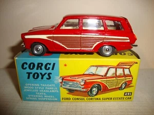 CORGI TOYS 491 FORD CONSUL CORTINA SUPER ESTATE CAR - NR MINT in original BOX - Picture 1 of 12