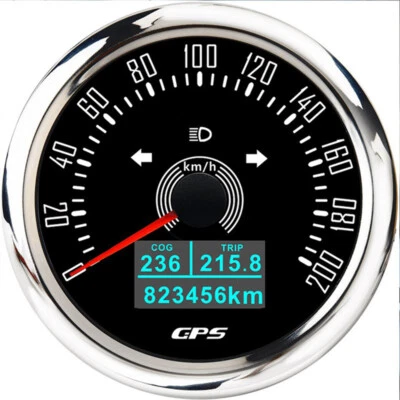 85mm GPS Speedometer 0-200km/h Odometer Gauge for Motorcycles Boat Car Truck ATV - Image 1 of 4