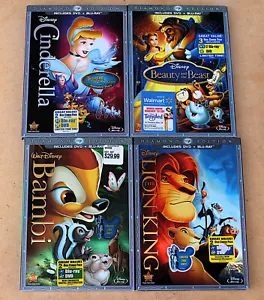 DISNEY BLU-RAY + DVD + SLIPCOVER DIAMOND EDITION LOT 4 MOVIES: NEW & SEALED - Picture 1 of 1