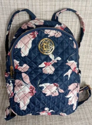 NANETTE LEPORE Blue Multicolor Floral Mini Backpack W/Hand Sanitizer Holder  - Image 1 of 4