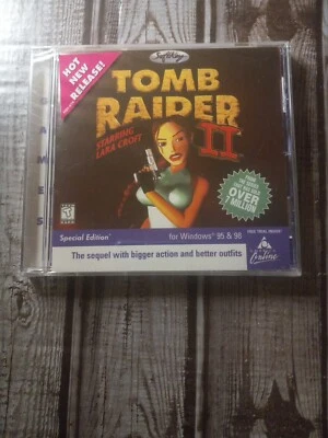 Tomb Raider II SEALED Starring Lara Croft PC CD-Rom 1997 Windows 3d Action Game - Image 1 of 3