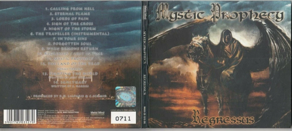 Mystic Prophecy - Regressus [Digipak] (CD, Aug-2009, Metal Mind Productions) - Image 1 of 2