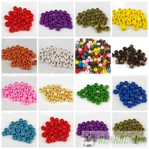 100pcs Round Wood Ball Spacer Loose Beads 4mm 6mm 8mm 10mm 12mm 14mm 16mm Pick - Picture 1 of 20