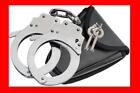 Nickel HAND Handcuffs POLICE CUFFS Double Locking + CASE + 2 Keys Hand Cuffs