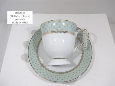 Bella Lux cup and saucer set SKU BOX37-01 - Image 1 of 4