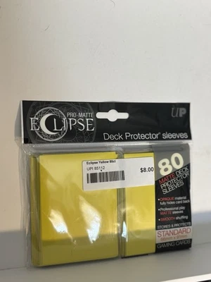 PROTECTOR/MANGAS DE CUBIERTA MATE ULTRA PRO ECLIPSE PRO AMARILLO (TAMAÑO ESTÁNDAR) 80ct Foto 1 de 2