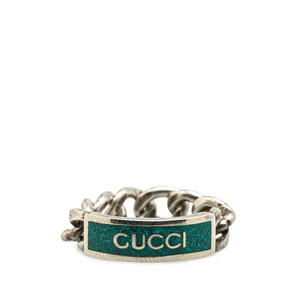 GUCCI Golmet Chain With logo Ring #22 mens 【Used】 - Picture 1 of 5