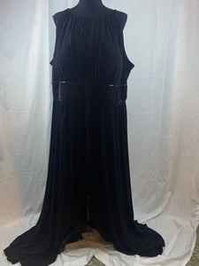 R&M Richards Women’s Size 22W Black Long Formal Dress Sequin Accent Sleeveless - Picture 1 of 22