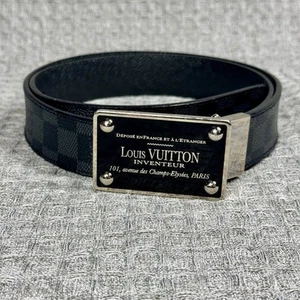 Louis Vuitton Damier Graphite Inventeur Reversible Belt 100/40 M9632 CA1122 READ - Picture 1 of 14