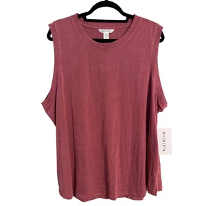 Camiseta sin mangas Athleta para mujer ropa deportiva sin mangas musculosa palo de rosa informal Plus 2X nueva con etiquetas - Imagen 1 de 9