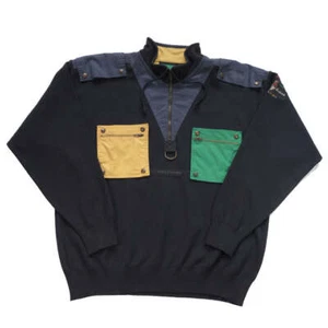 Vintage Paul & Shark Quarter Zip Pockets Sweater - L - Picture 1 of 2
