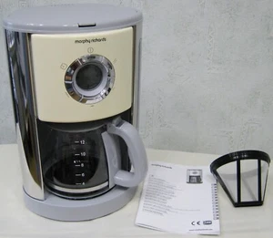 Morphy Richards Filterkaffeemaschine Cremefarben Neu mit Ersatzkanne 1000W - Bild 1 von 6