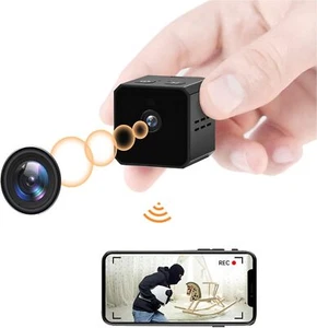 Hidden Camera Spy Camera, WiFi Security Nanny Cam, Mini Home Indoor black - Picture 1 of 6